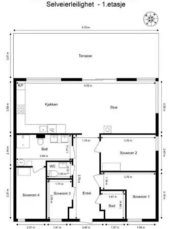 Large With 4 Bedrooms, Free Parking, 400m From Trainstaion